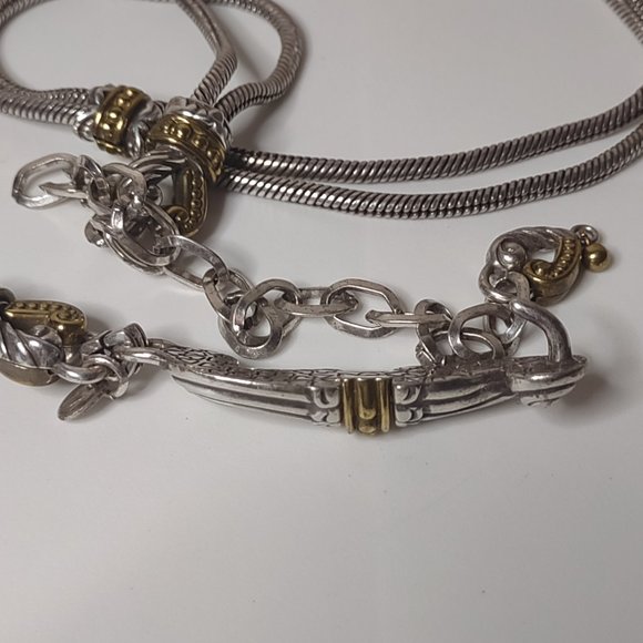 Very Awesome Decorative Two Tone Metal Belt 39 Inches Long - Picture 13 of 13